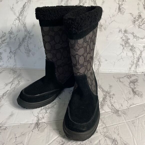 Coach Shermam Shearling Lined Boots - Picture 1 of 7